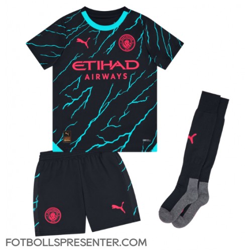 Manchester City Joao Cancelo #7 Tredje tröja Barn 2023-24 Kortärmad (+ korta byxor)